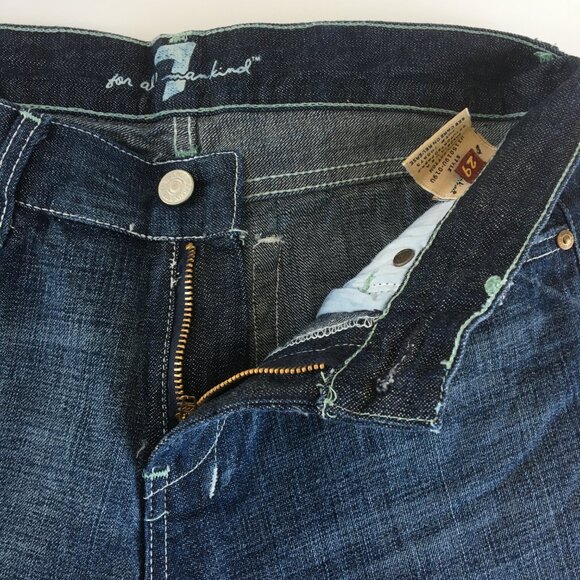 7 For All Mankind Dojo X Pocket Crystals Flare Jeans 29 - Picture 4 of 11